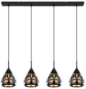 Globo 15889-4H - Lampadario a sospensione con filo HASSAN 4xE27/40W/230V