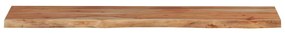 Mensola muro 100x20x2,5cm rettangolare legno acacia bordi vivi