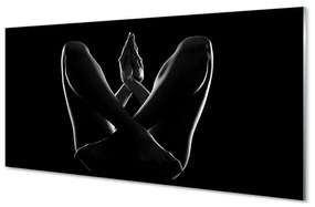 Quadro acrilico Gambe e mani delle donne 100x50 cm