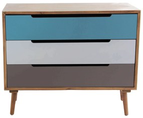 ADELINE - mobile 3 cassetti in mdf multicolor