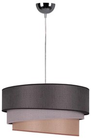 Duolla - Lampadario a sospensione con filo TRIO 1xE27/40W/230V diametro 45 cm antracite/grigio/marrone
