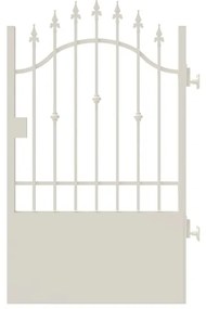 Cancello con serratura elettrica Civetta in ferro, apertura a destra, L 104.5, H 150-165 cm, di colore bianco