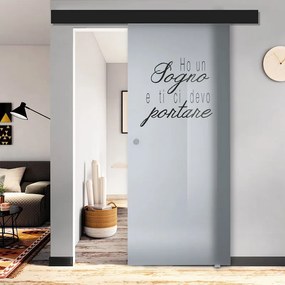 Porta scorrevole Sogno, L 88 x H 215 cm, con binario Atelier nero