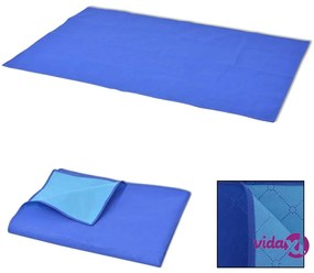 vidaXL Coperta da Picnic Blu e Celeste 150x200 cm