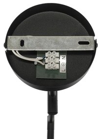 Applique nera con paralume nero e braccio regolabile - Ladas Deluxe