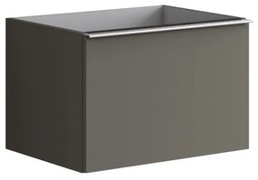 Mobile da bagno sotto lavabo Pixel laccato opaco grigio carbone laccato L 60 x H 40 x P 45.5 cm 2 cassetti, lavabo non incluso