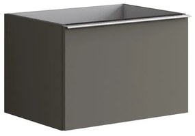 Mobile da bagno sotto lavabo Pixel plain grigio laccato L 60 x H 40 x P 45.5 cm 2 cassetti, lavabo non incluso
