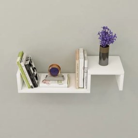Mensola Sospesa Design A Onda 56x20x12 Moros Bianca