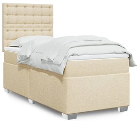 Giroletto A Molle Con Materasso Crema 100x200 Cm İn Tessuto /