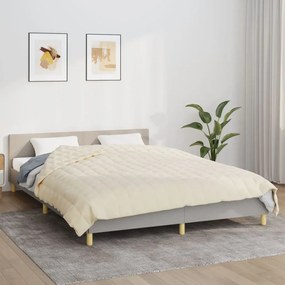 Coperta Ponderata Crema Chiaro 220x230 Cm 15 Kg Tessuto /