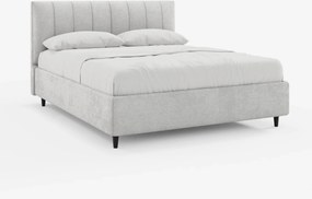 ONYX letto imbottito con vano contenitore e testiera verticale in tessuto certificato Oeko-Tex®