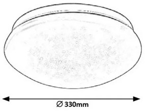 Rabalux 3937 - Plafoniera LED LUCAS LED/18W/230V 330mm