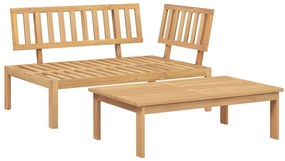 Set divani pallet da giardino 2pz in legno massello di acacia