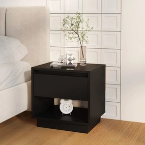 Comodino Nero 45x34x44 Cm İn Truciolato /