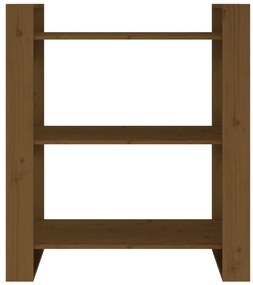 Libreria/Divisorio Miele 80x35x91 cm Legno Massello