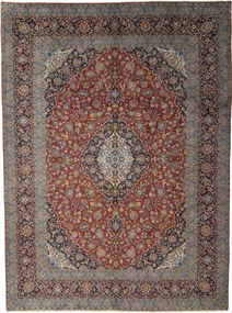 Kashan Tappeto 410x300 Rosso (Iran) Annodato A Mano