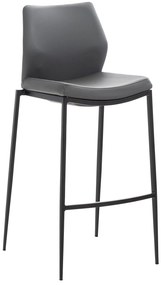 Sgabello Da Bar Matola İn Ecopelle Con Design Elegante E Comfort Ottimale. / Grau / Schwarz