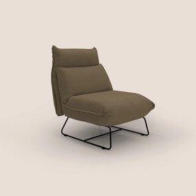 Tessa Poltroncina dal design moderno in morbida microfibra smacchiabile T11 marrone