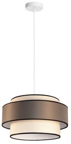 Lampadario a sospensione con filo GRACE 1xE27/60W/230V diametro 40 cm color crema/marrone