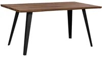 Tavolo da pranzo in legno scuro 160 x 90 cm con gambe in metallo Nero da cucina