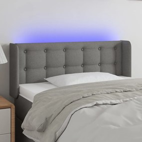 Testiera A Led Grigio Scuro 103x16x78/88 Cm İn Tessuto /