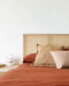 Kave Home - Testiera Rexit in massello di mindi con rattan per letto da 160 cm