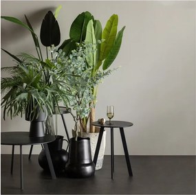 Tavolo da giardino nero, ø 40 cm Fer - WOOOD