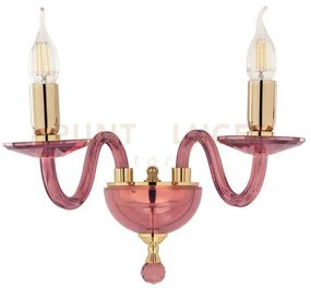 Applique  paganini borgogna oro 2 luciattacco e14 h.32cm