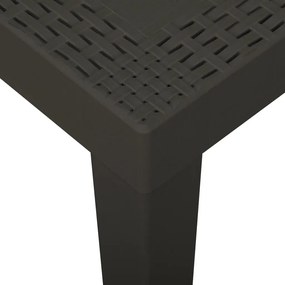 Tavolo da Giardino Antracite 79x65x72 cm in Plastica