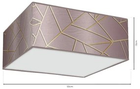 Plafoniera  ZIGGY 3xE27/60W/230V rosa/oro