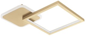 Plafoniera Moderna Gafares Alluminio Oro Luce Led Integrato 15W