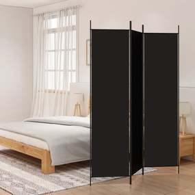 Divisorio A 3 Pannelli Nero 150x200 Cm İn Tessuto /