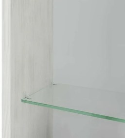 Colonna bagno sospesa 136h cm rovere bianco anta reversibile