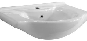 Lavabo d'appoggio rettangolare L 65 x H 20 x P 47 cm in ceramica bianco