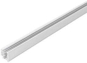 Binario 6 fili bianco opaco dali 2m inclusi 2 tappi led-rail-2m-da-bco