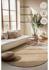 Tappeto rotondo avorio in iuta reversibile ø 200 cm Braided Ivory – Hanse Home