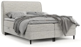 Letto boxspring grigio chiaro con contenitore 200x200 cm Melba - Maison de Rêve
