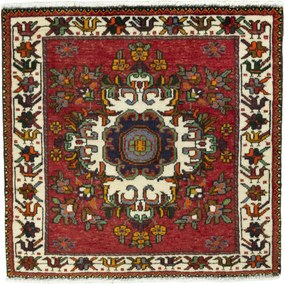 Shiraz Tappeto persiano 60x60 Rosso (Iran) Annodato A Mano