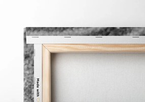 Stampa su tela – Pietra Zen a forma di cuore in bianco e nero