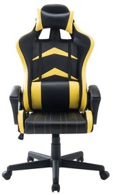 Sedia da gaming con braccioli Jerez, giallo