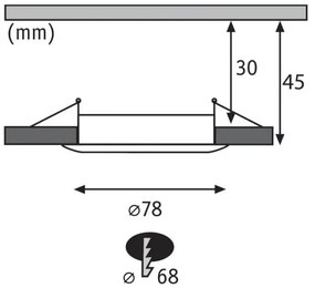 Paulmann 94473 - SET 3xLED/6W IP44 Lampada da incasso per bagno NOVA 230V
