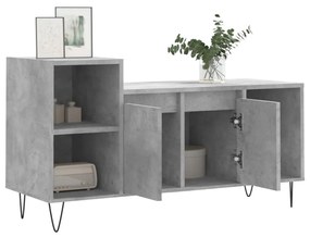 Mobile per tv grigio cemento 100x35x55 cm legno multistrato