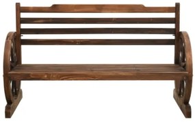 Panchina da Giardino 112 cm in Legno Massello di Abete