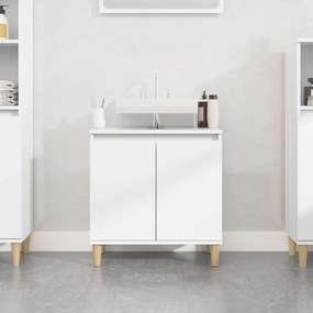 Mobile lavabo bianco 58x33x60 cm in legno multistrato