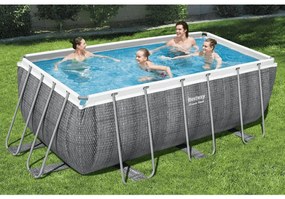 Set Piscina Rettangolare Power Steel 412x201x122 Cm /