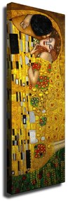 Riproduzione murale su tela Gustav Klimt Il bacio, 30 x 80 cm Gustav Klimt - The Kiss - Wallity
