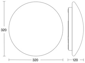 Steinel 056087-LED Plafoniera da bagno RSPROP2 LED/15,5W/230V 4000K IP54