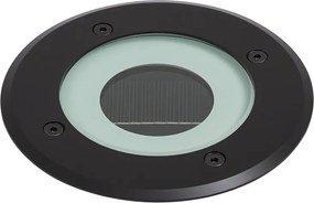 Faretto da terra moderno nero con LED ricaricabile solare IP65 - Solyx