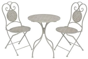 Set Da Bistrò 3 Pz İn Acciaio Grigio /