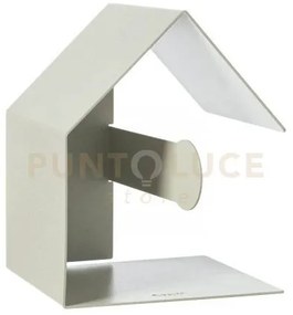 Porta carta igienica da parete casetta avorio in ferro 14,3x12px17,...